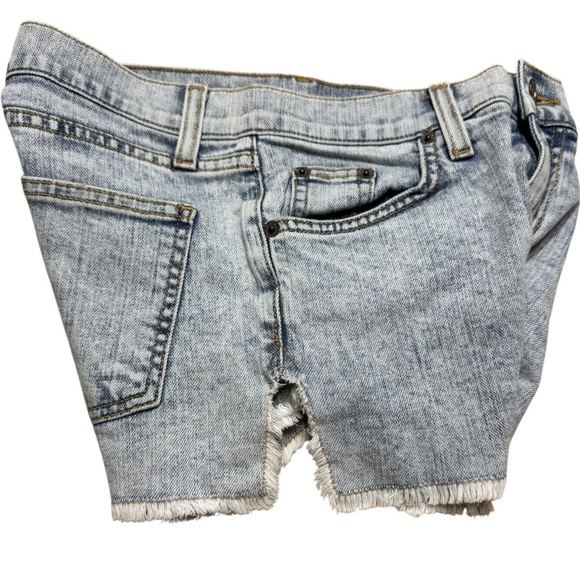 CARMAR Jean Shorts Size 25 Stone Wash Style Side Slits Y2K Bohemian Resortwear - Picture 5 of 11
